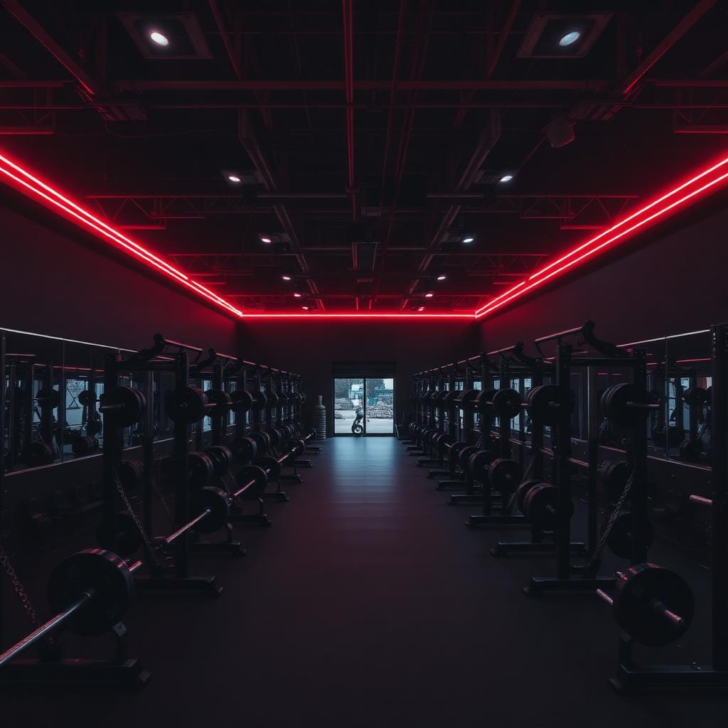 Spacious gym training floor